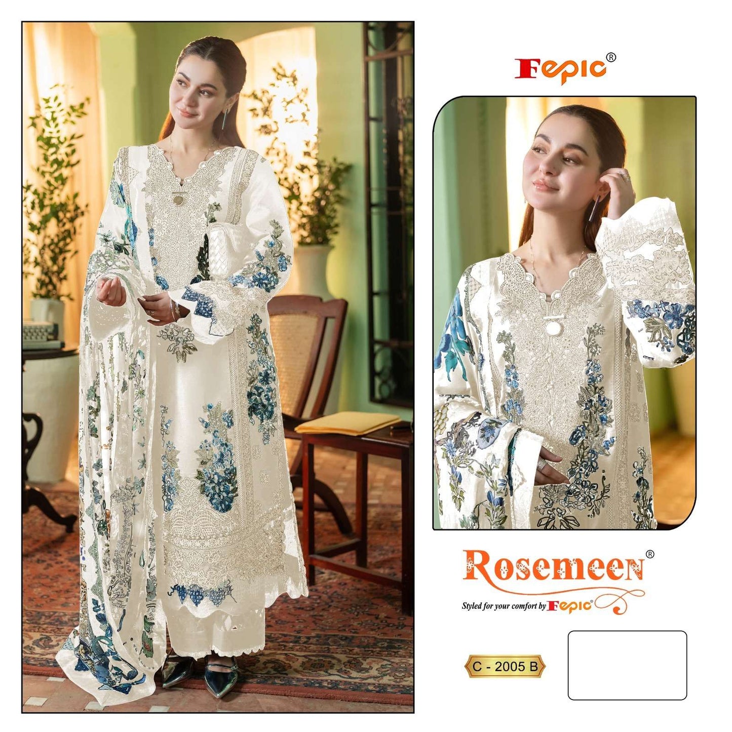 Rosemeen C 2005 Fepic Cambric Pakistani Salwar Suits Exporter Gujarat
