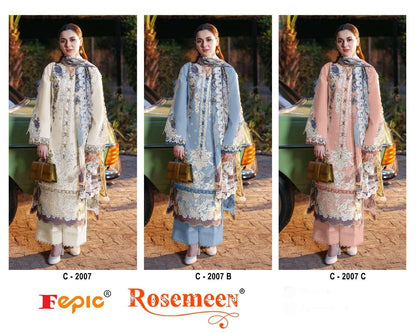 Rosemeen C 2007 Fepic Cambric Pakistani Salwar Suits Wholesaler India