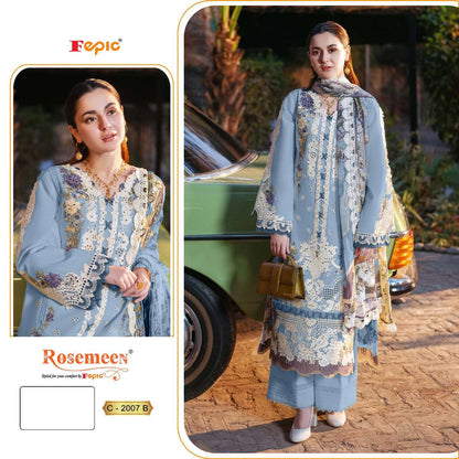 Rosemeen C 2007 Fepic Cambric Pakistani Salwar Suits Wholesaler India