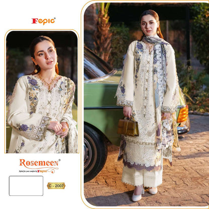 Rosemeen C 2007 Fepic Cambric Pakistani Salwar Suits Wholesaler India