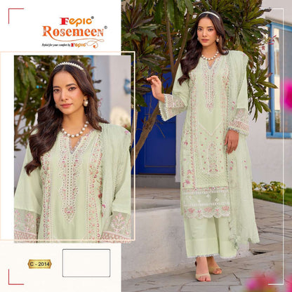 Rosemeen C 2014 Fepic Cambric Pakistani Salwar Suits Wholesaler India