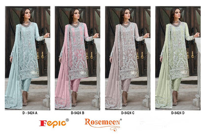 Rosemeen D 5424 Fepic Georgette Pakistani Salwar Suits Wholesale Price