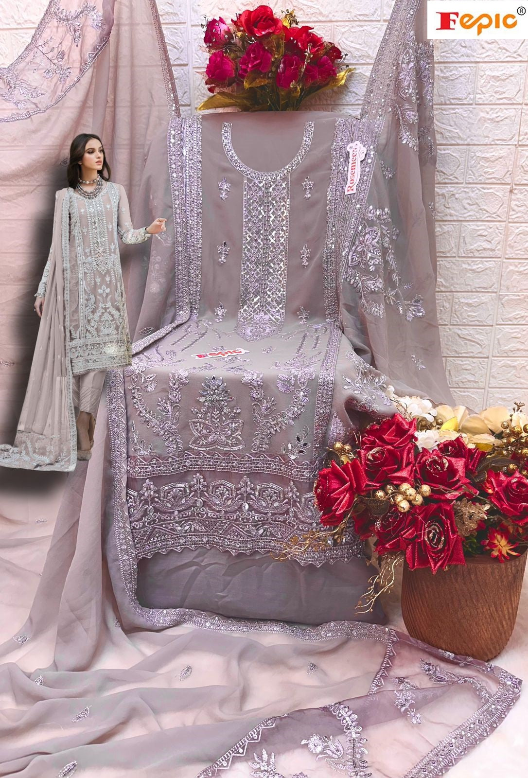 Rosemeen D 5424 Fepic Georgette Pakistani Salwar Suits Wholesale Price