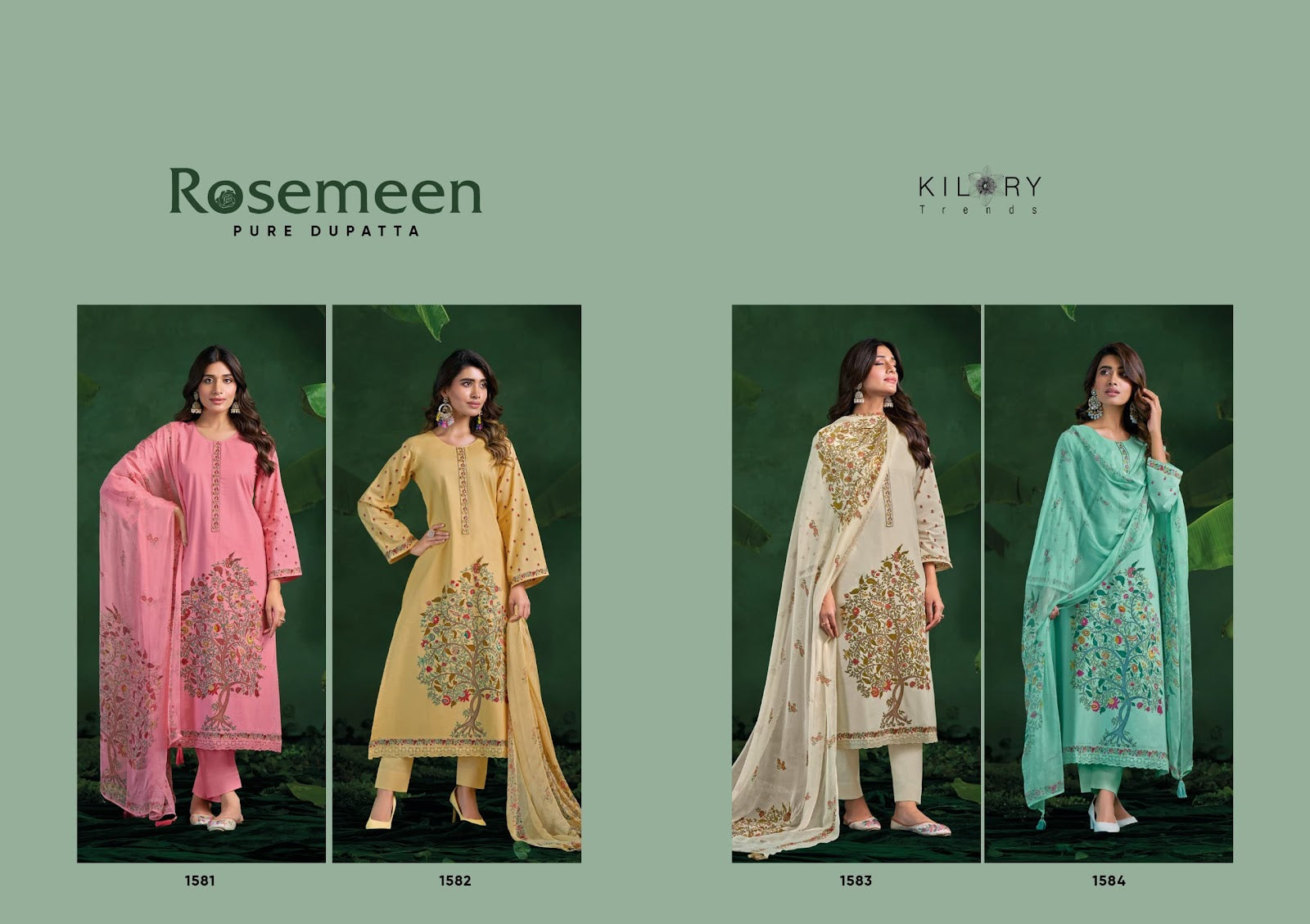 Rosemeen Kilory Pure Lawn Pant Style Suits Manufacturer Gujarat