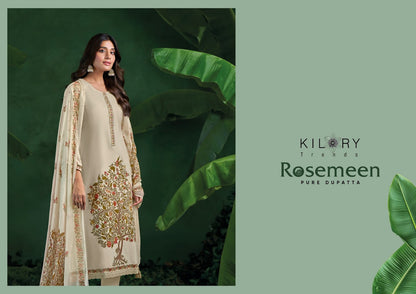 Rosemeen Kilory Pure Lawn Pant Style Suits Manufacturer Gujarat