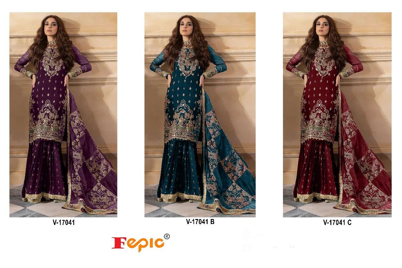 Rosemeen V 17041 Fepic Velvet Suits Wholesaler India