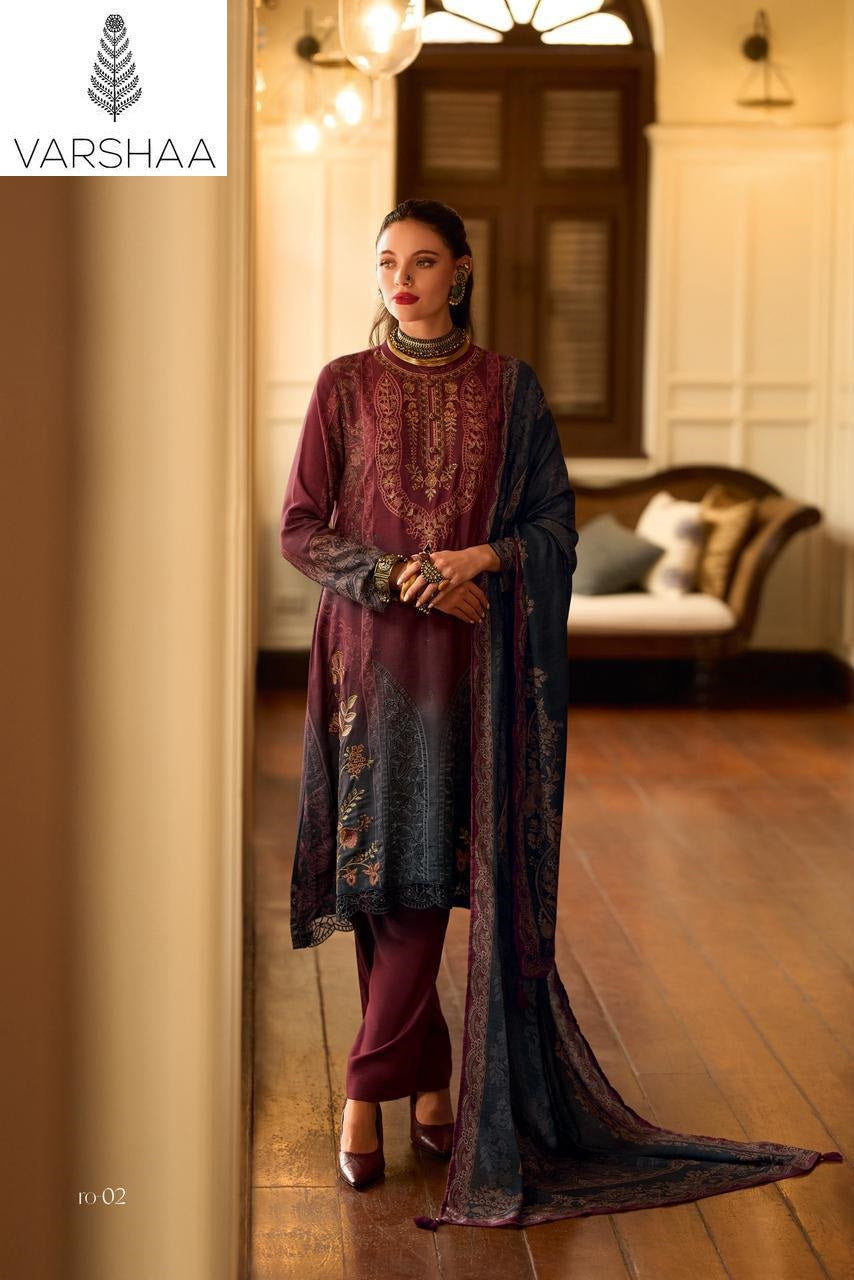 Roseombre Varshaa Pashmina Suits Wholesale Price