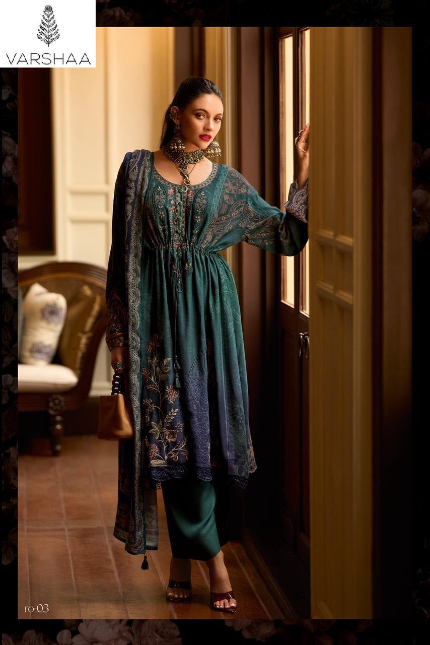 Roseombre Varshaa Pashmina Suits Wholesale Price