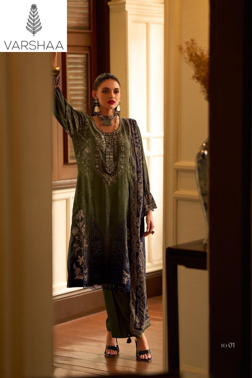 Roseombre Varshaa Pashmina Suits Wholesale Price