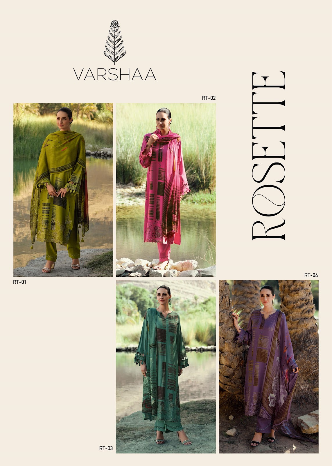 rosette varshaa pashmina suits wholesale price