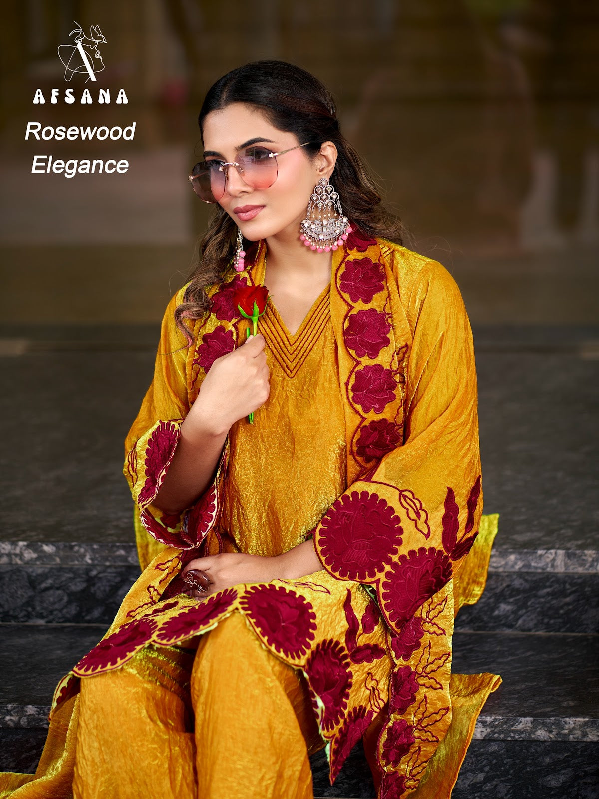 Rosewood Elegance Afsana Fandy Crush Pakistani Readymade Suits Exporter Gujarat
