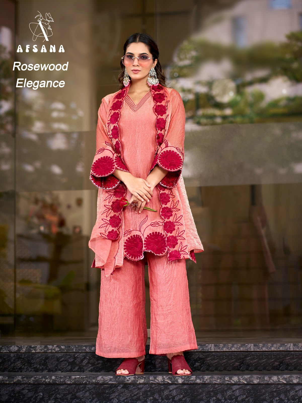 Rosewood Elegance Afsana Fandy Crush Pakistani Readymade Suits Exporter Gujarat