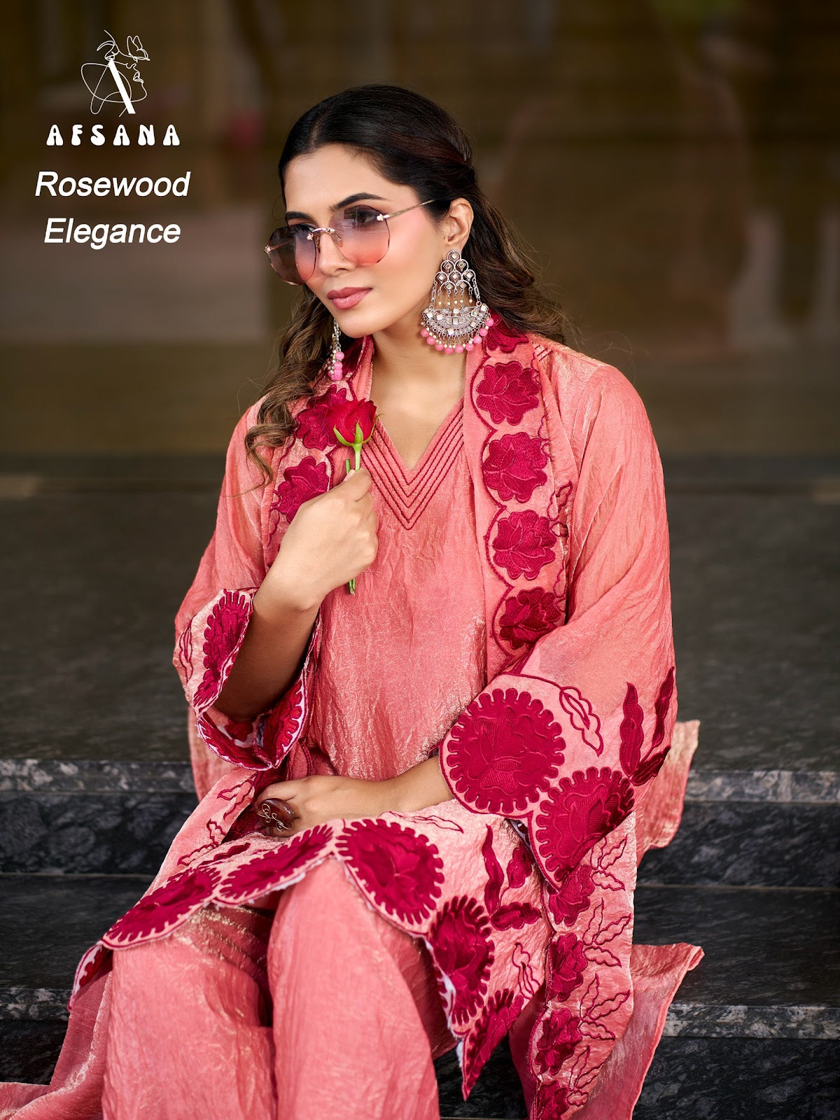 Rosewood Elegance Afsana Fandy Crush Pakistani Readymade Suits Exporter Gujarat