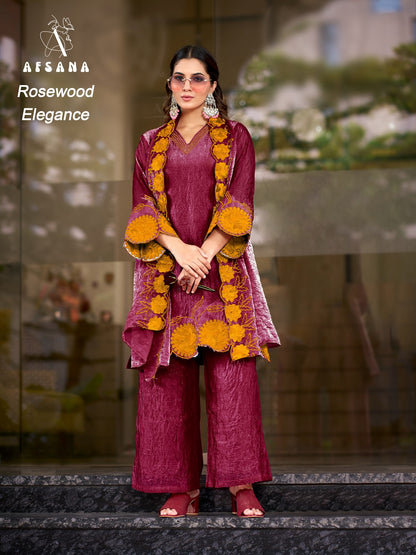 Rosewood Elegance Afsana Fandy Crush Pakistani Readymade Suits Exporter Gujarat