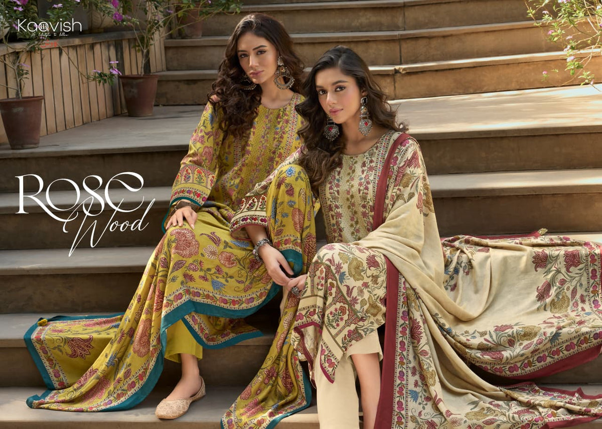 Rosewood Kaavish Viscose Pashmina Suits Wholesaler Gujarat