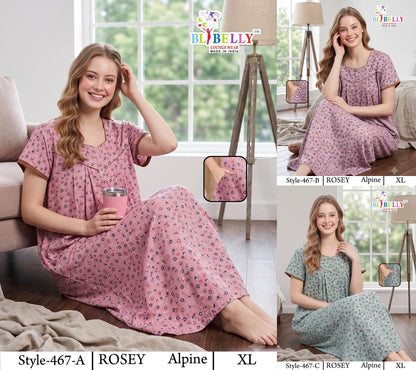 Rosey Alpine Belly Night Gowns Manufacturer Gujarat