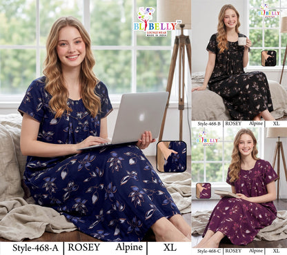 Rosey Alpine Belly Night Gowns Manufacturer Gujarat
