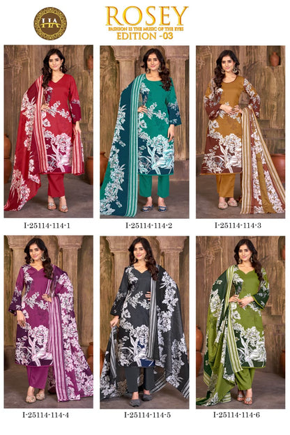 Rosey Edition 3 Harshit Fashion Pure Zam Karachi Salwar Suits Exporter Ahmedabad