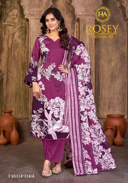 Rosey Edition 3 Harshit Fashion Pure Zam Karachi Salwar Suits Exporter Ahmedabad