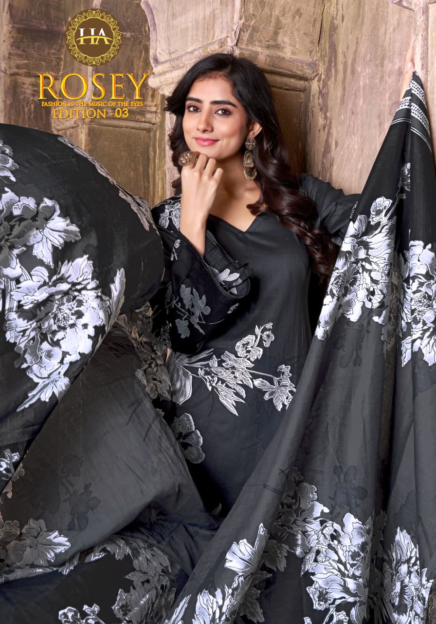 Rosey Edition 3 Harshit Fashion Pure Zam Karachi Salwar Suits Exporter Ahmedabad
