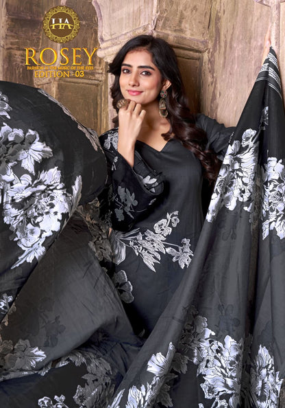 Rosey Edition 3 Harshit Fashion Pure Zam Karachi Salwar Suits Exporter Ahmedabad