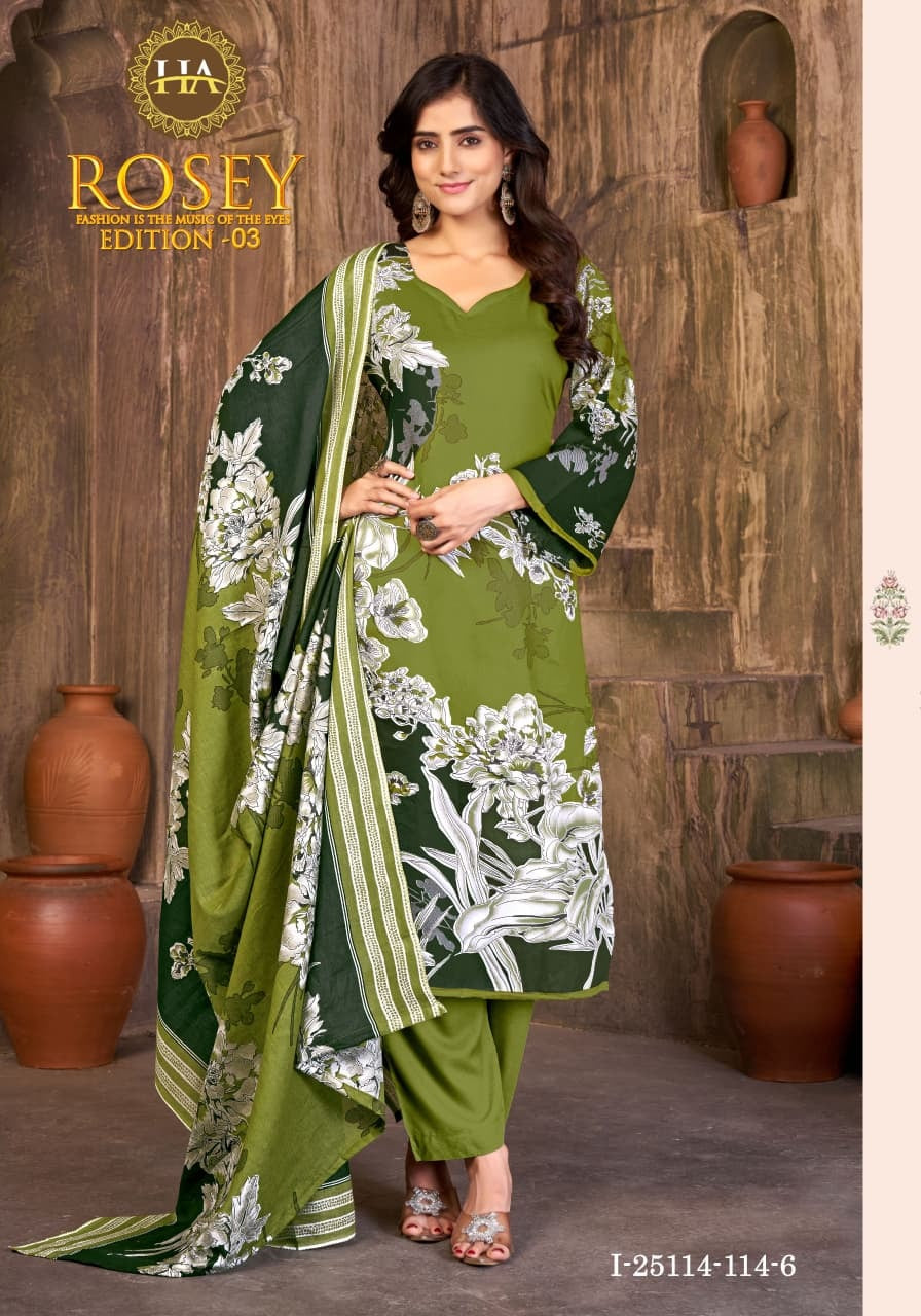 Rosey Edition 3 Harshit Fashion Pure Zam Karachi Salwar Suits Exporter Ahmedabad