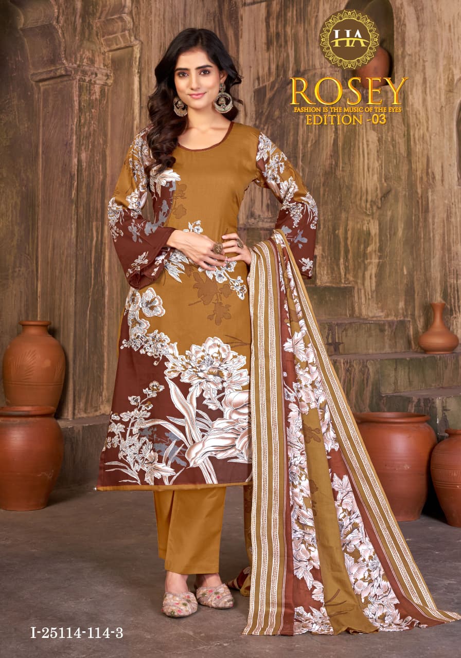 Rosey Edition 3 Harshit Fashion Pure Zam Karachi Salwar Suits Exporter Ahmedabad