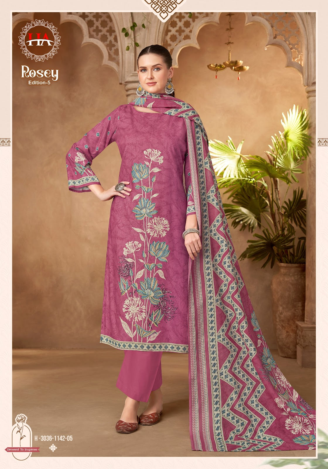 Rosey Edition 5 Harshit Fashion Zam Cotton Karachi Salwar Suits Manufacturer India