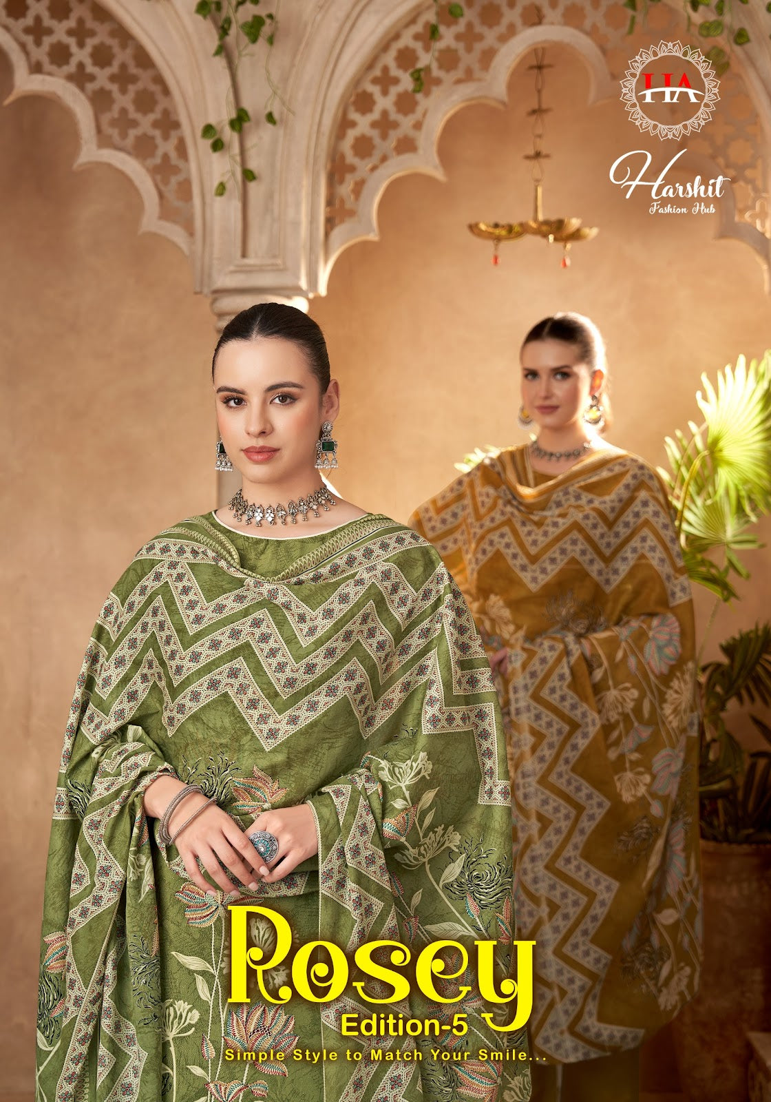 Rosey Edition 5 Harshit Fashion Zam Cotton Karachi Salwar Suits Manufacturer India