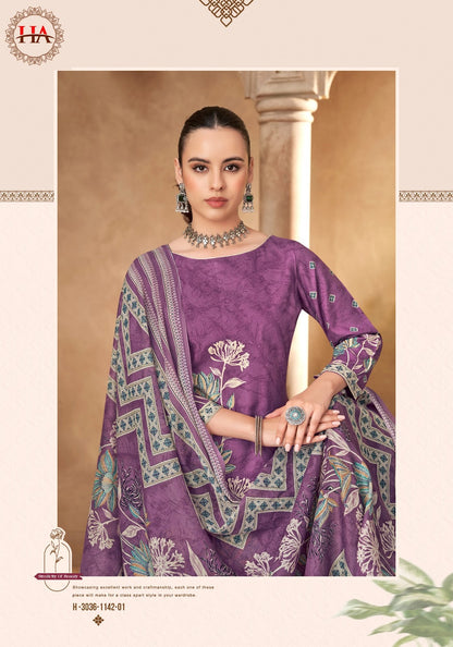 Rosey Edition 5 Harshit Fashion Zam Cotton Karachi Salwar Suits Manufacturer India