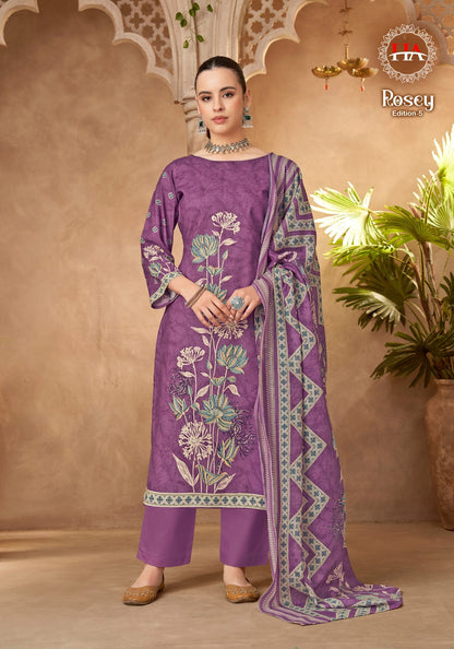 Rosey Edition 5 Harshit Fashion Zam Cotton Karachi Salwar Suits Manufacturer India