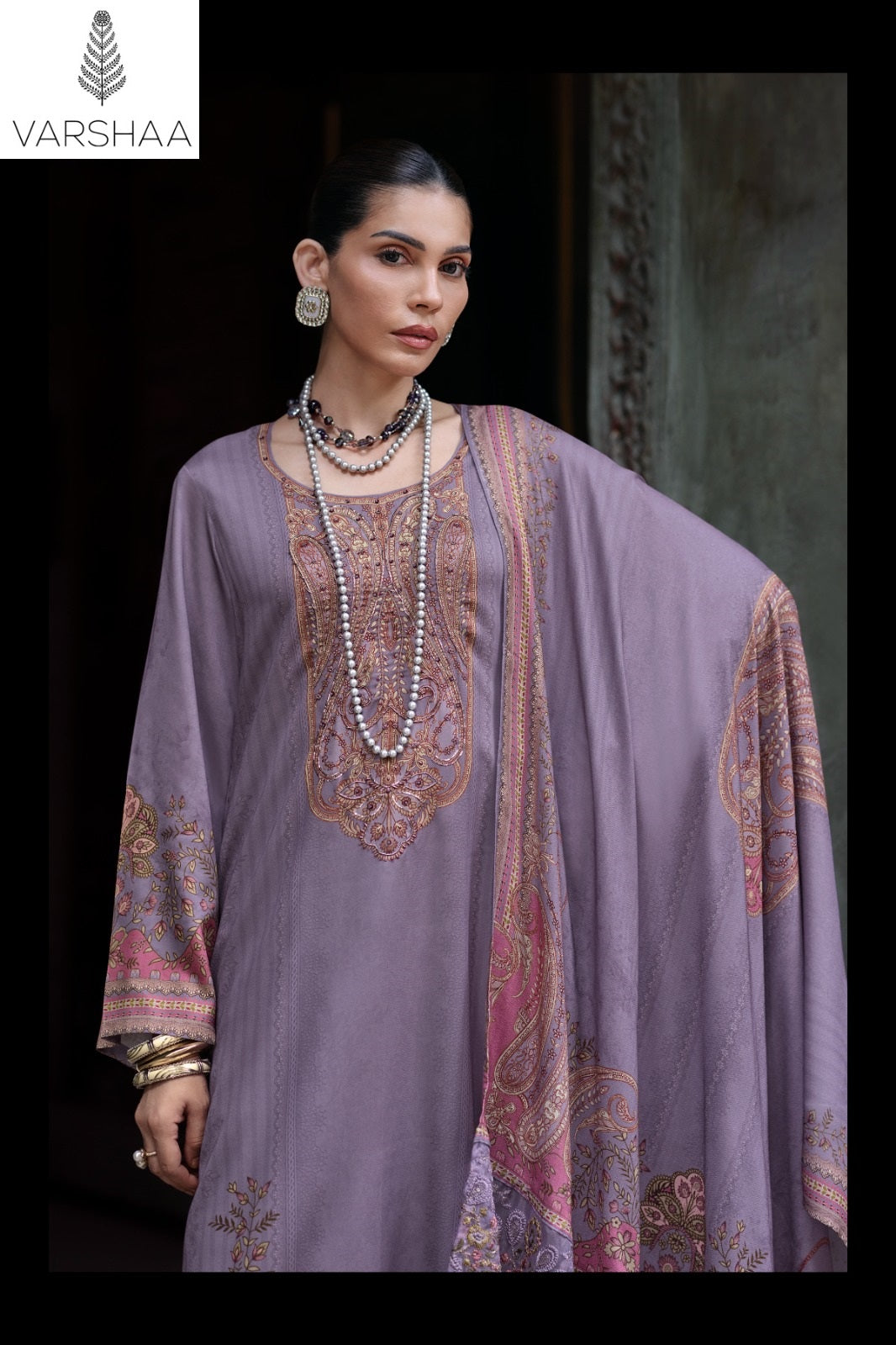 Roshanara Varshaa Viscose Pashmina Suits Manufacturer Ahmedabad