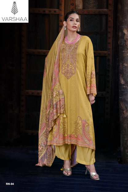Roshanara Varshaa Viscose Pashmina Suits Manufacturer Ahmedabad