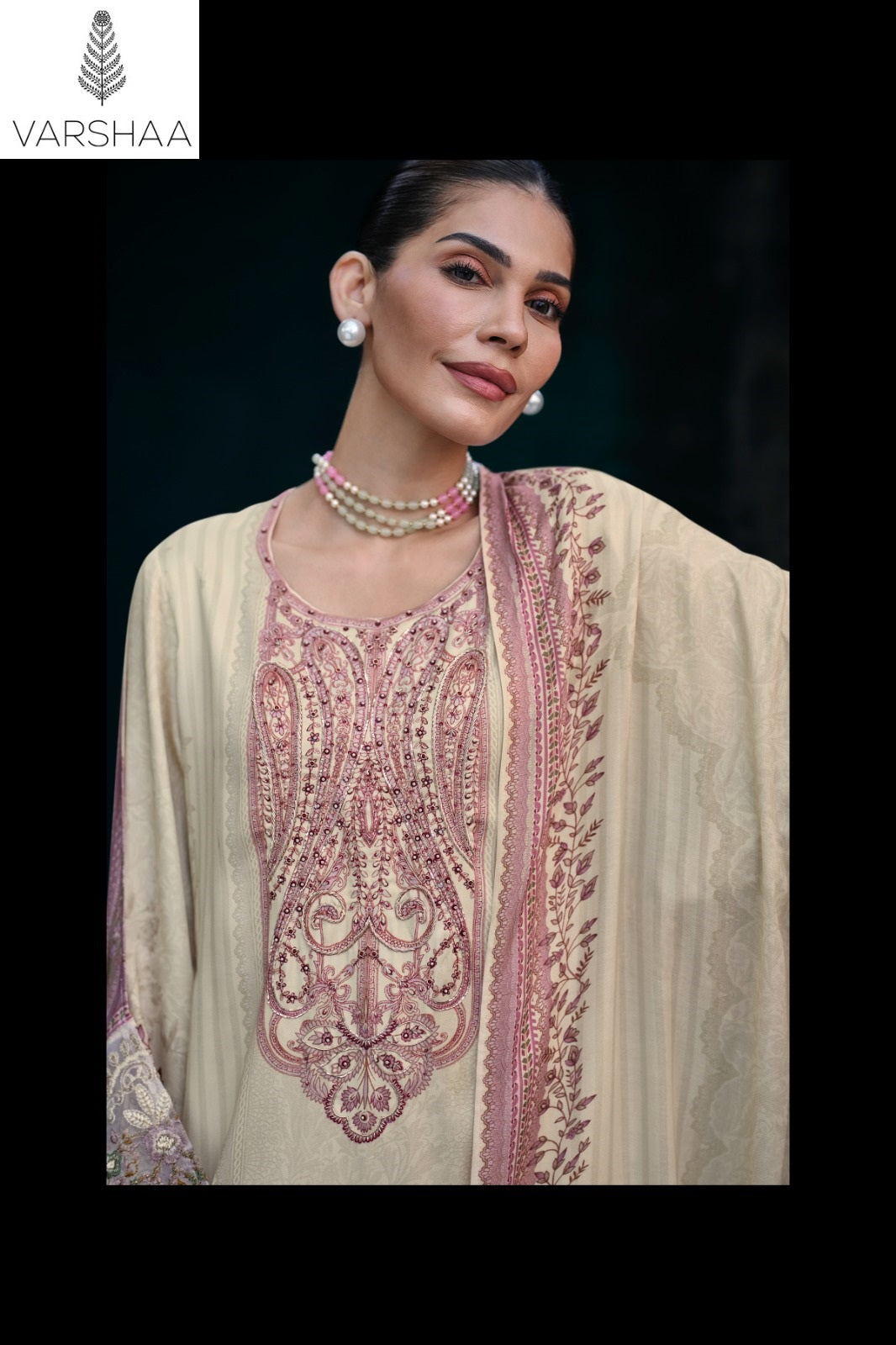 Roshanara Varshaa Viscose Pashmina Suits Manufacturer Ahmedabad