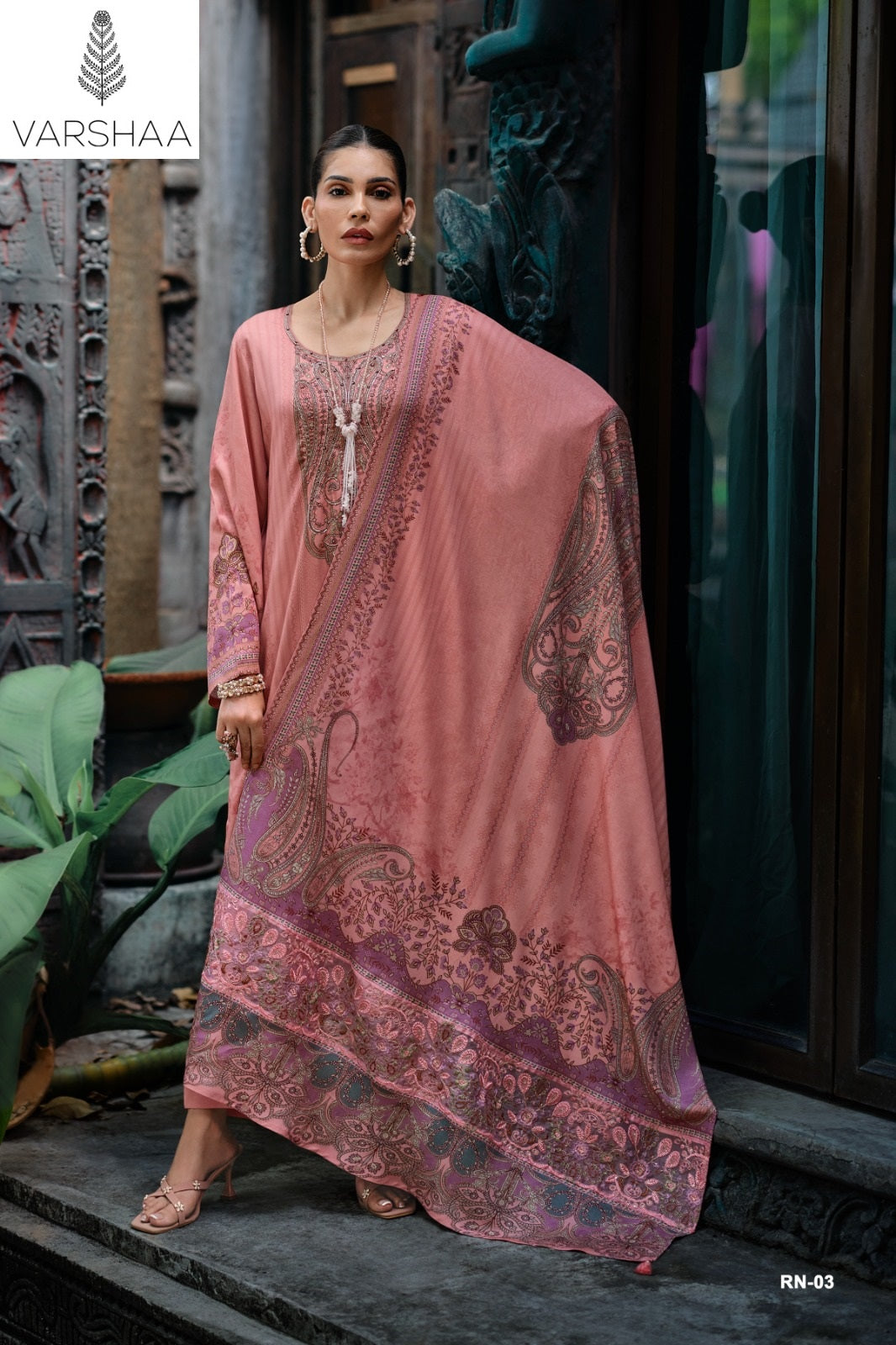Roshanara Varshaa Viscose Pashmina Suits Manufacturer Ahmedabad