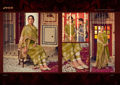 Roshandaan Jay Vijay Mal Chanderi Pant Style Suits Exporter Ahmedabad
