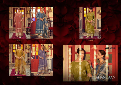 Roshandaan Jay Vijay Mal Chanderi Pant Style Suits Exporter Ahmedabad