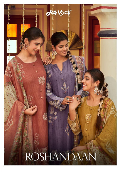 Roshandaan Jay Vijay Mal Chanderi Pant Style Suits Exporter Ahmedabad
