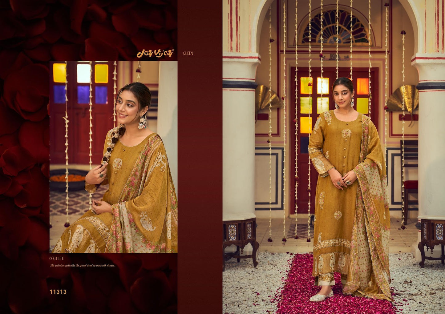 Roshandaan Jay Vijay Mal Chanderi Pant Style Suits Exporter Ahmedabad