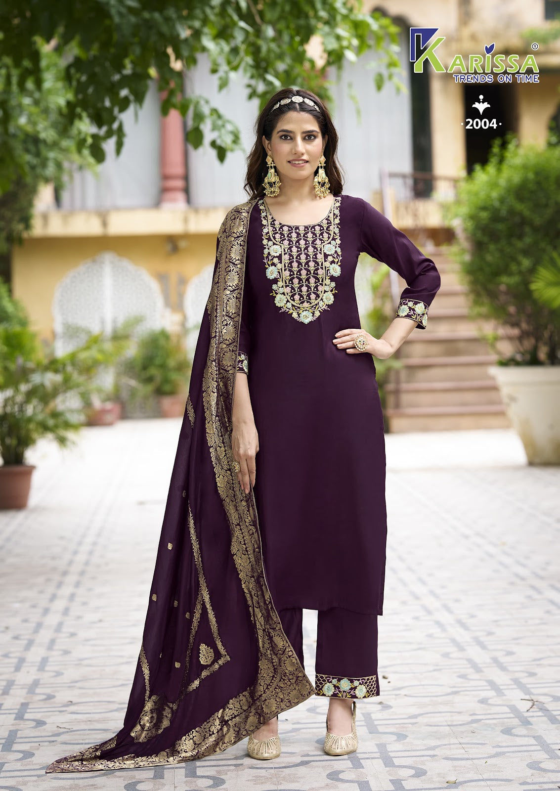 Roshani Vol 2 Karissa Roman Silk Readymade Pant Style Suits Supplier