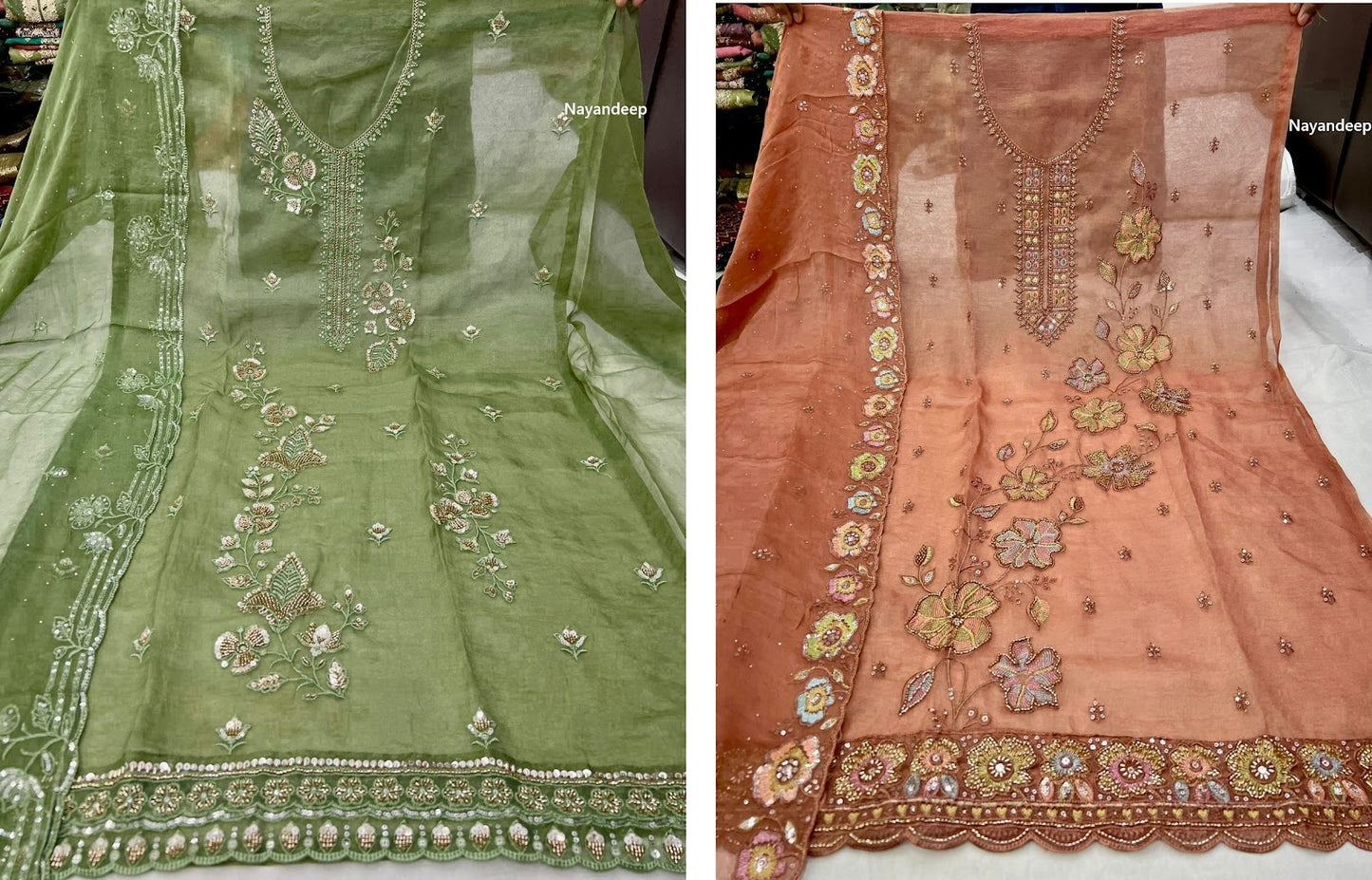 Roshni 0902 Nayandeep Silk Salwar Suits Supplier Ahmedabad