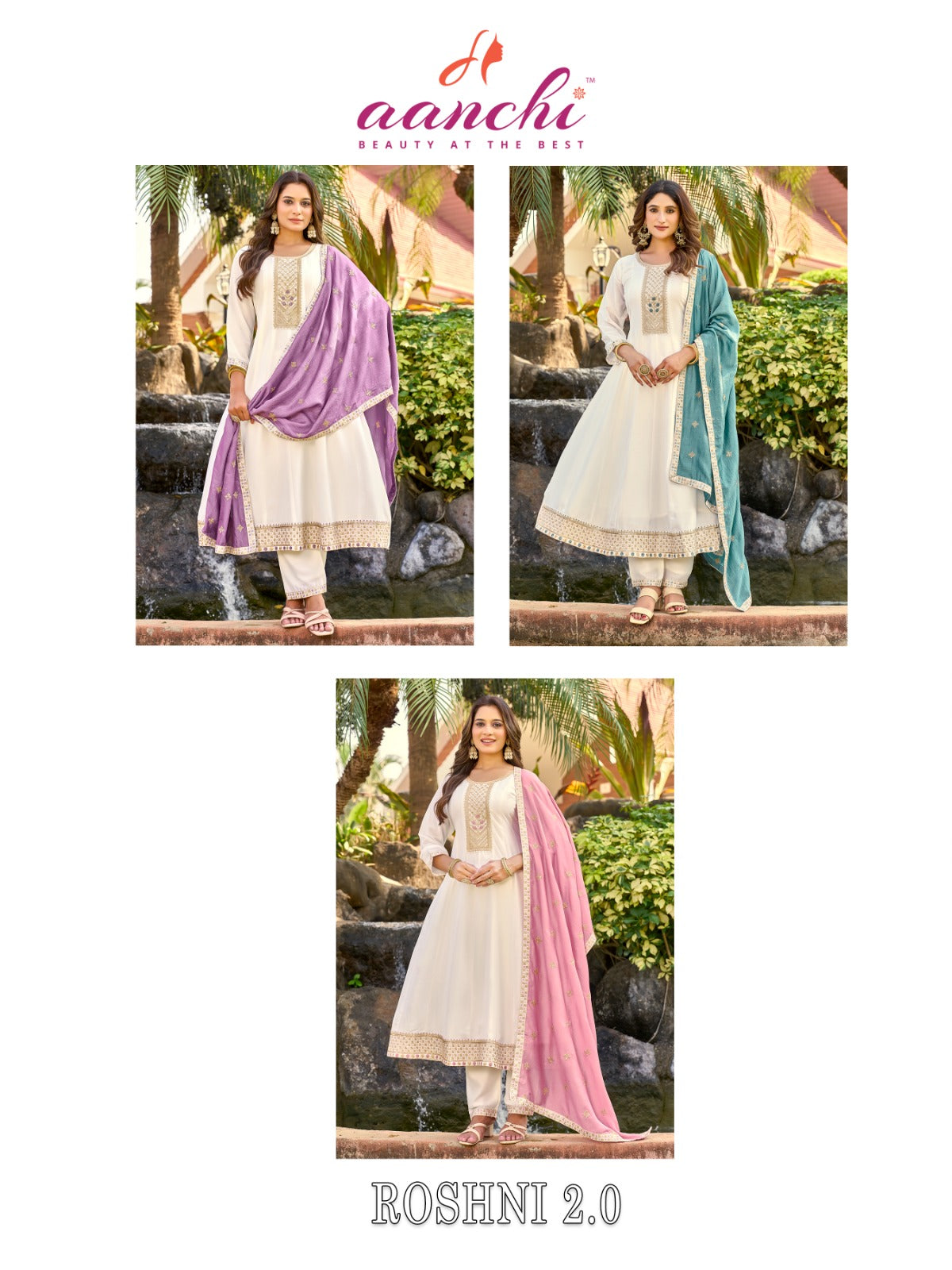 Roshni 2.0 Aanchi Vichitra Silk Readymade Anarkali Suits Wholesale Price