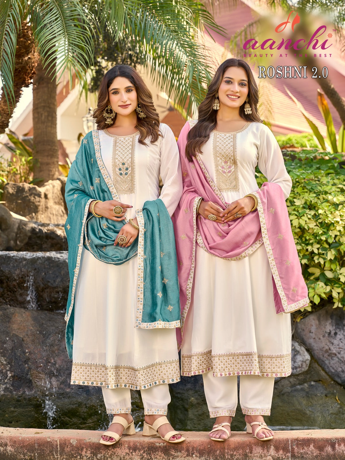 Roshni 2.0 Aanchi Vichitra Silk Readymade Anarkali Suits Wholesale Price