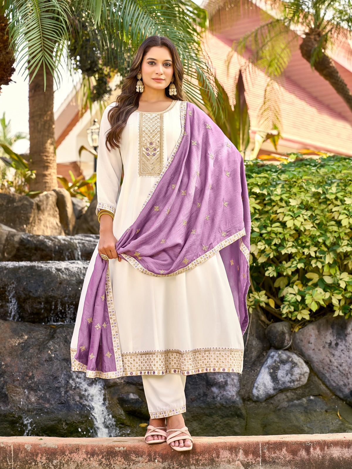 Roshni 2.0 Aanchi Vichitra Silk Readymade Anarkali Suits Wholesale Price