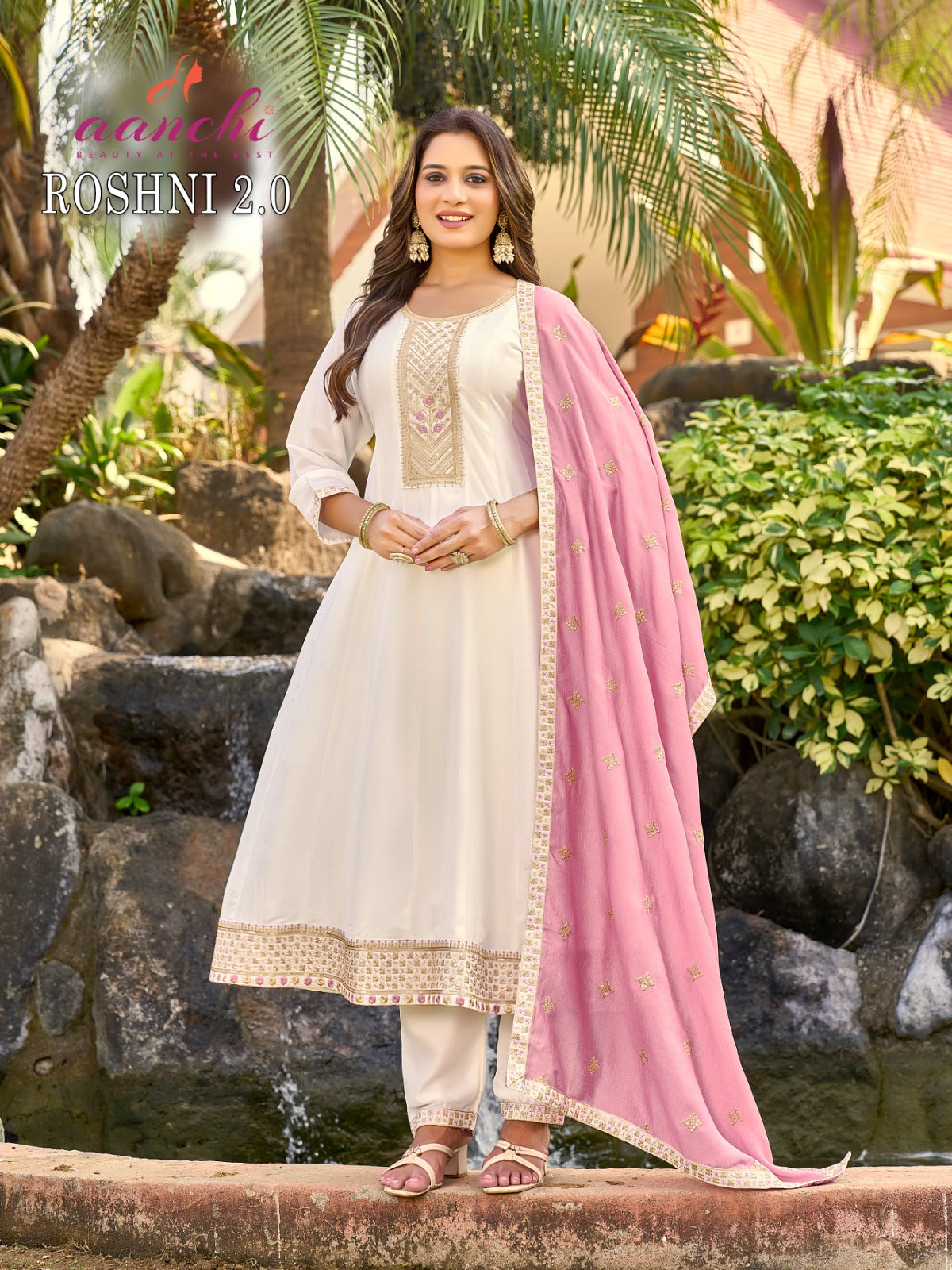 Roshni 2.0 Aanchi Vichitra Silk Readymade Anarkali Suits Wholesale Price