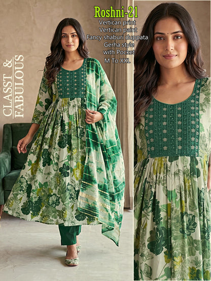 Roshni Infinity Vertican Readymade Anarkali Suits Supplier Ahmedabad