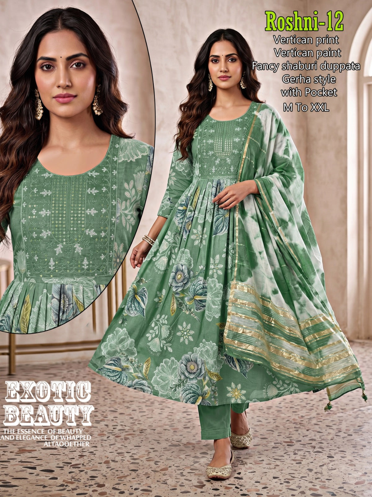 Roshni Infinity Vertican Readymade Anarkali Suits Supplier Ahmedabad