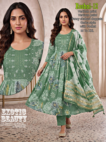 Roshni Infinity Vertican Readymade Anarkali Suits Supplier Ahmedabad