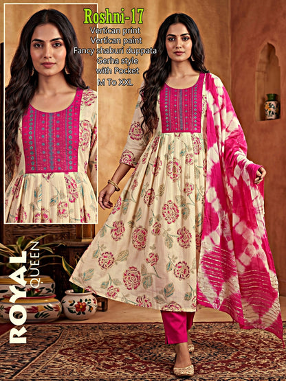 Roshni Infinity Vertican Readymade Anarkali Suits Supplier Ahmedabad