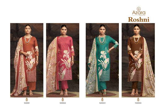Roshni Radhika Fashion Azara Lawn Cotton Karachi Salwar Suits Wholesaler Gujarat